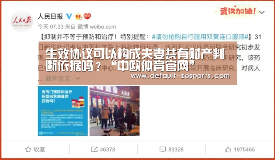 生效协议可以构成夫妻共有财产判断依据吗?“中欧体育官网”(图2) 中欧体育官网
